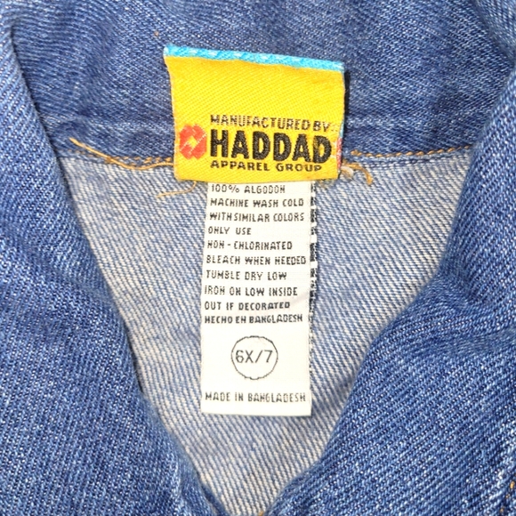 Thomas Tank Engine Denim Jacket Size 6x-7 Medium Blue Snaps Patches💙 Nice - Picture 4 of 5